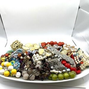 Jewelry Lot 5 lbs Craft Junk Harvest  Wearable Assortment